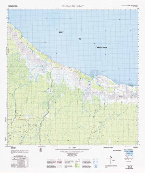 6564 Massacre Inlet 1:100k Topographic Map