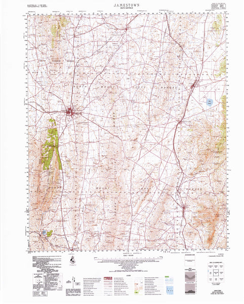 6631 Jamestown 1:100k Topographic Map