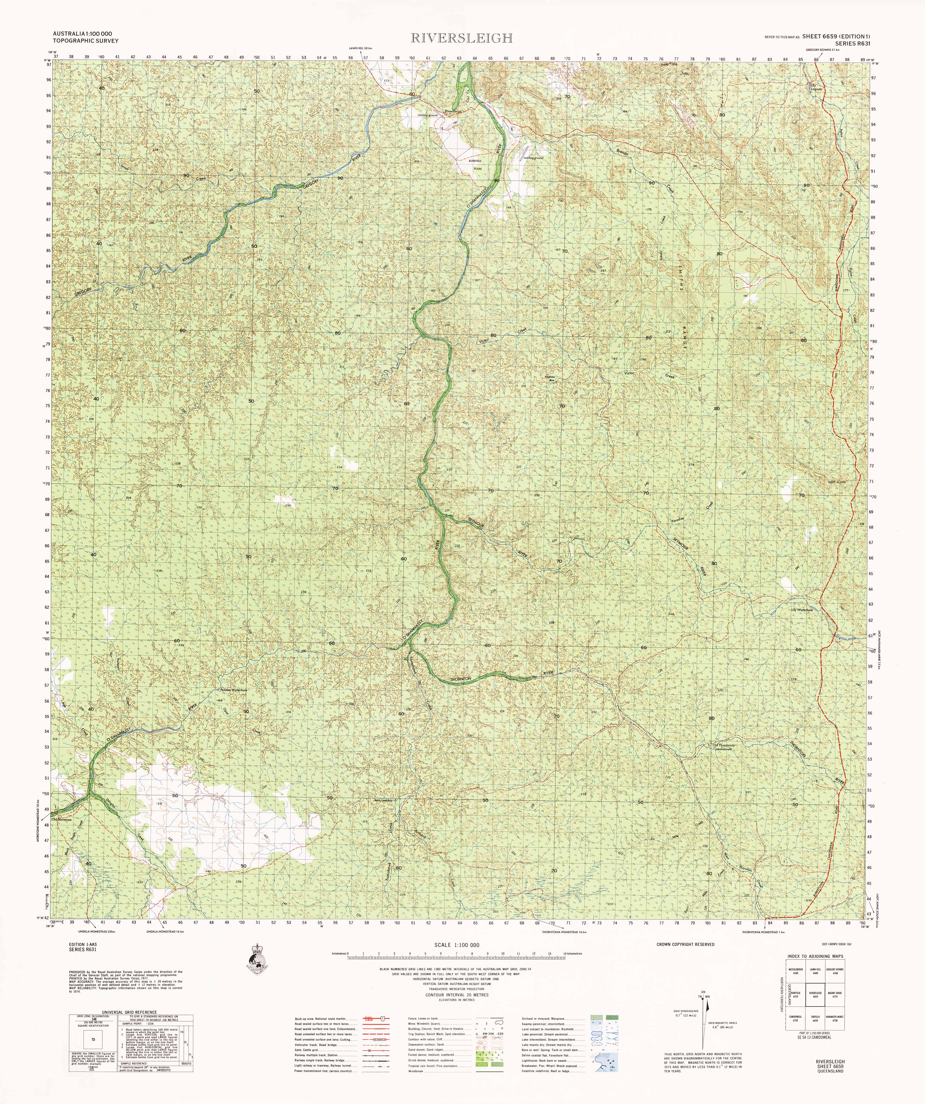 Buy 6659 Riversleigh 1100k Topographic Map 6750