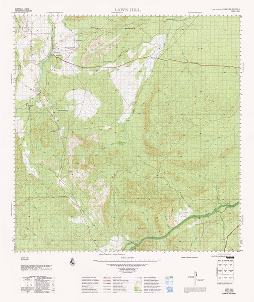 6660 Lawn Hill 1:100k Topographic Map