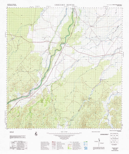 6760 Gregory Downs 1:100k Topographic Map