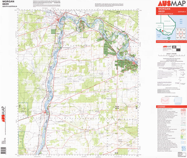 6829 Morgan 1:100k Topographic Map