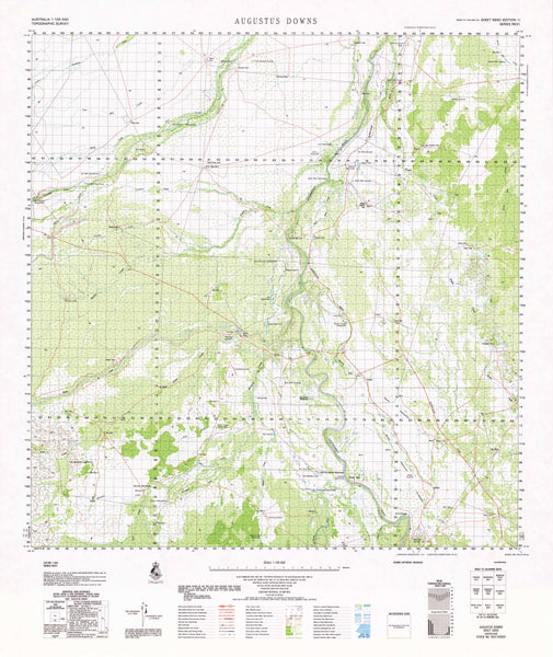 6860 Augustus Downs 1:100k Topographic Map