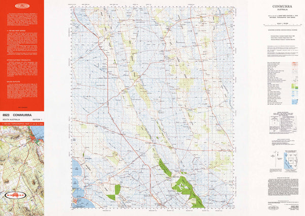 6923 Conmurra 1:100k Topographic Map