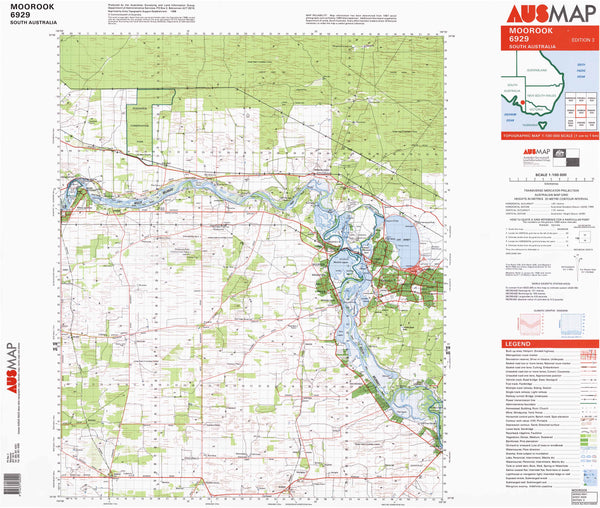 6929 Moorook 1:100k Topographic Map