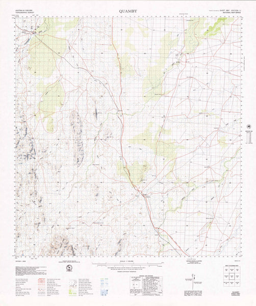 6957 Quamby 1:100k Topographic Map