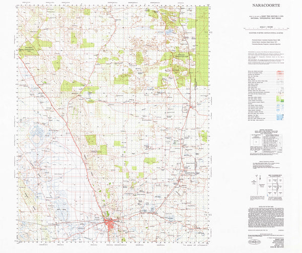 7024 Naracoorte 1:100k Topographic Map