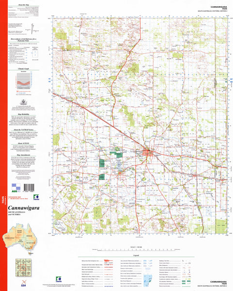 7025 Cannawigara 1:100k Topographic Map