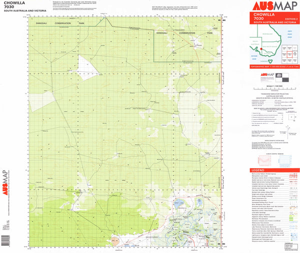 7030 Chowilla 1:100k Topographic Map