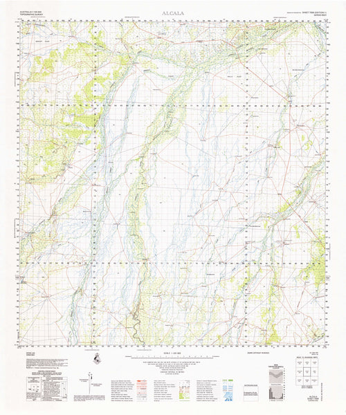 7058 Alcala 1:100k Topographic Map