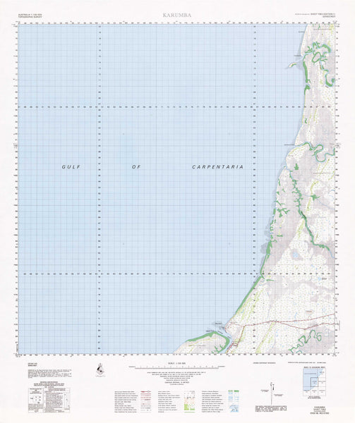 7063 Karumba 1:100k Topographic Map