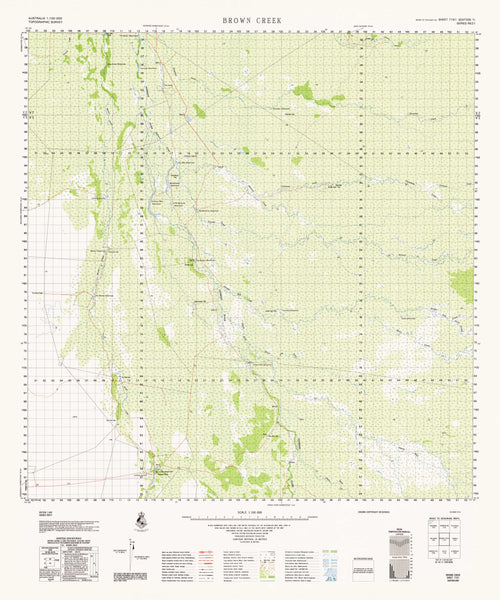 7161 Brown Creek 1:100k Topographic Map