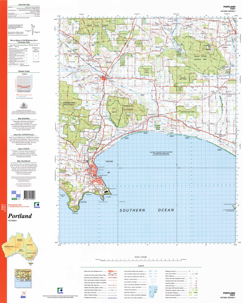 Buy 7221 Portland 1:100k Topographic Map