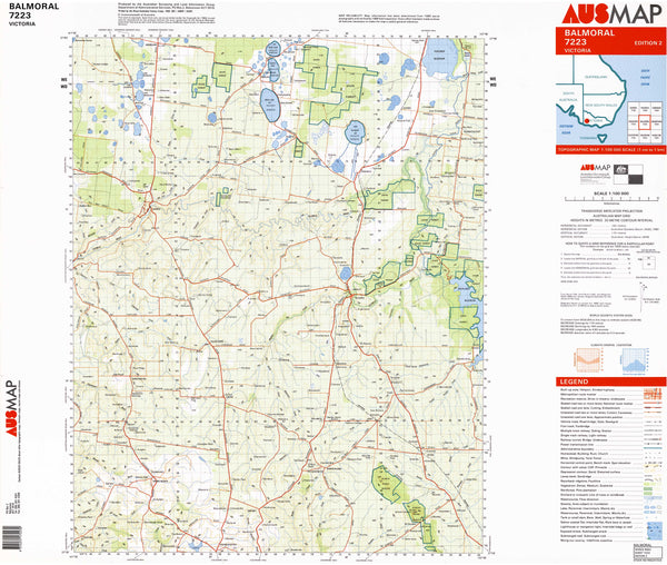 7223 Balmoral 1:100k Topographic Map