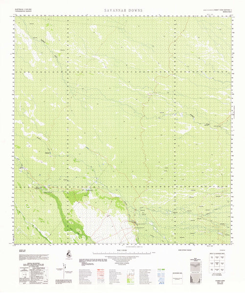 7259 Savannah Downs 1:100k Topographic Map