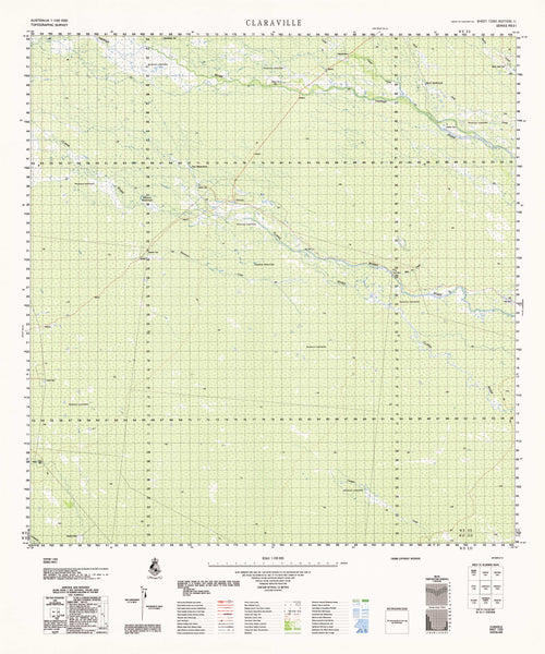 7260 Claraville 1:100k Topographic Map