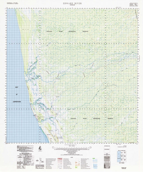 7268 Edward River 1:100k Topographic Map