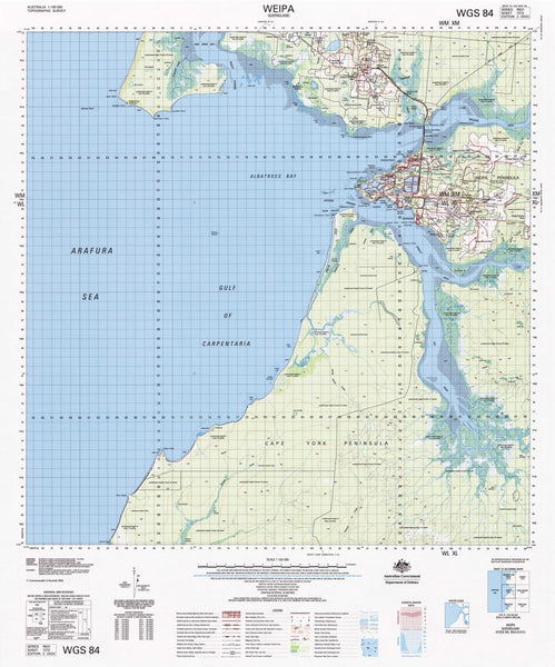 7272 Weipa 1:100k Topographic Map