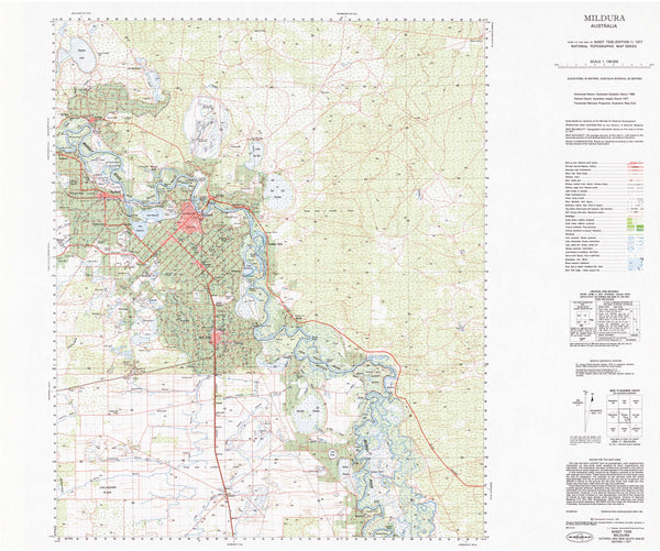 7329 Mildura 1:100k Topographic Map