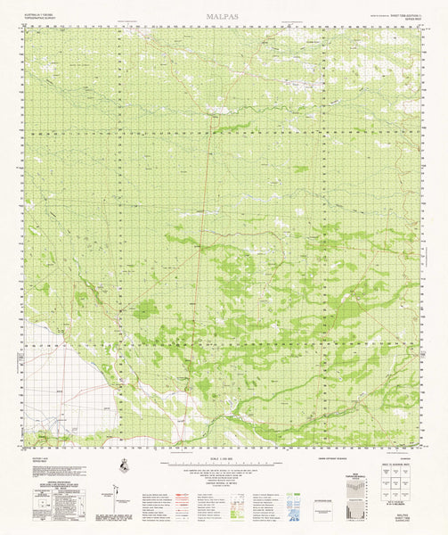 7358 Malpas 1:100k Topographic Map