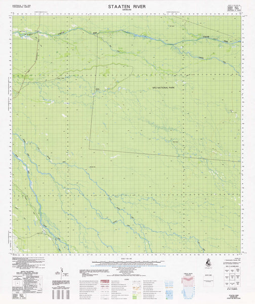 7364 Staaten River 1:100k Topographic Map