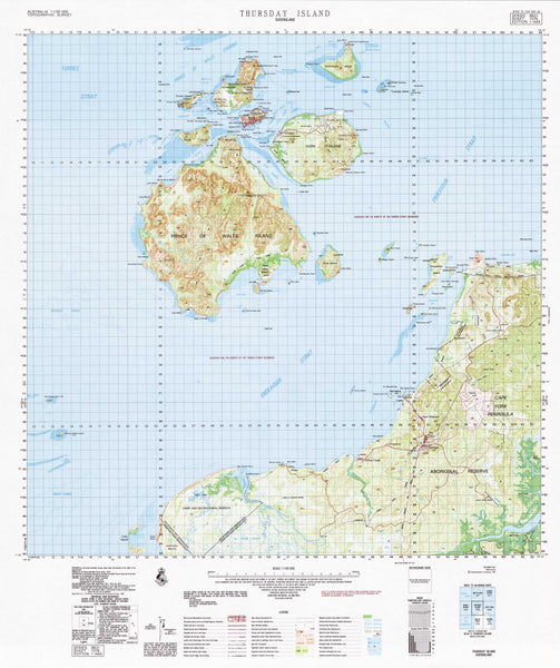 7376 Thursday Island 1:100k Topographic Map