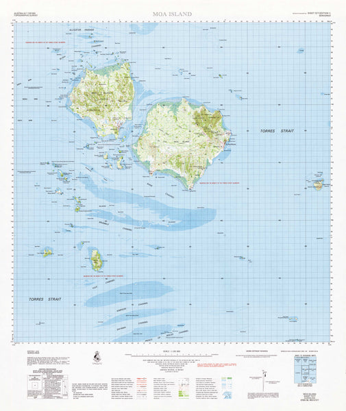 7377 Moa Island 1:100k Topographic Map