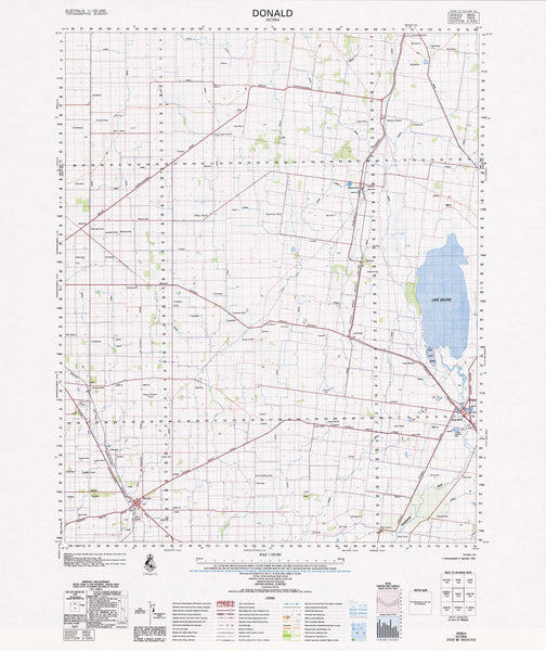 7425 Donald 1:100k Topographic Map