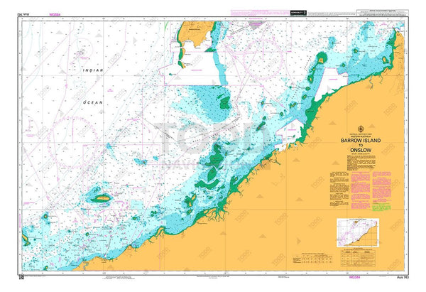 AUS 743 - Barrow Island to Onslow Nautical Chart