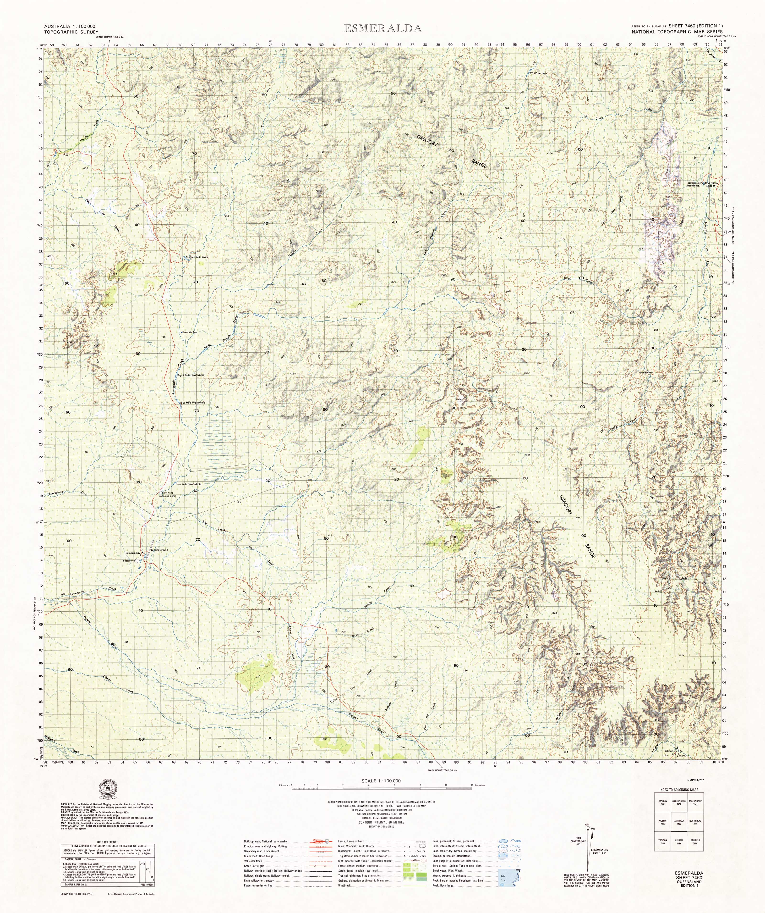 Buy 7460 Esmeralda 1:100k Topographic Map