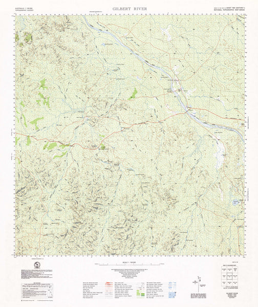 7461 Gilbert River 1:100k Topographic Map