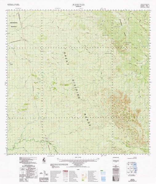 7473 Moreton 1:100k Topographic Map