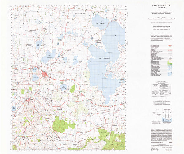 7521 Corangamite 1:100k Topographic Map