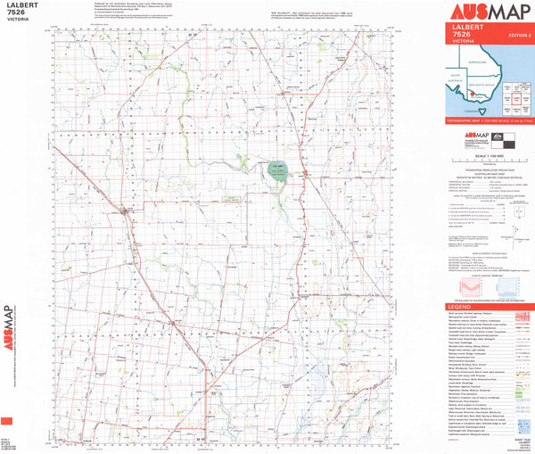 7526 Lalbert 1:100k Topographic Map