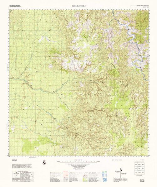 7559 Bellfield 1:100k Topographic Map