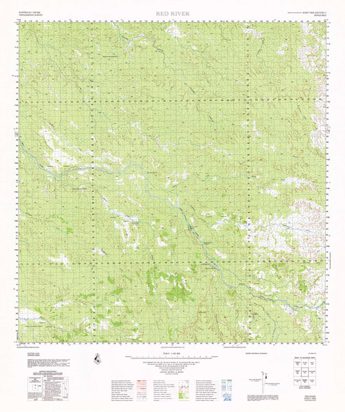 7563 Red River 1:100k Topographic Map