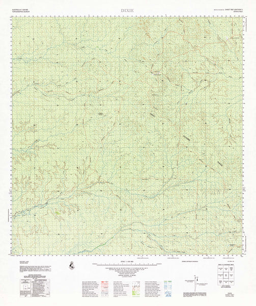 7567 Dixie 1:100k Topographic Map