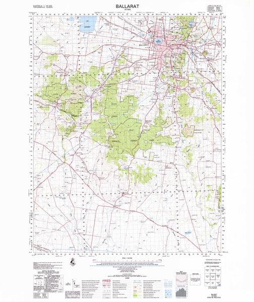 7622 Ballarat 1:100k Topographic Map