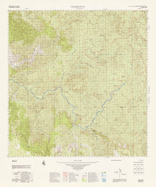 7659 Gilberton 1:100k Topographic Map