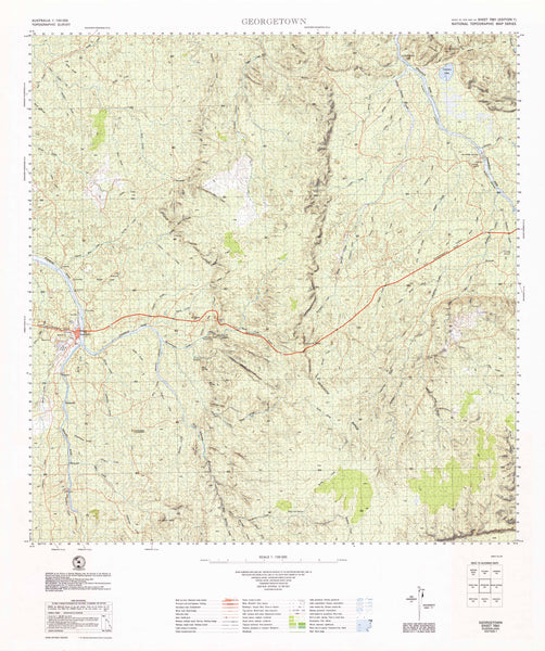 7661 Georgetown 1:100k Topographic Map