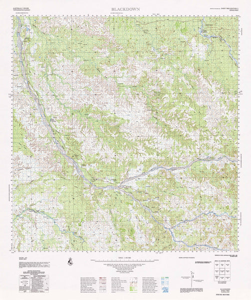 7663 Blackdown 1:100k Topographic Map