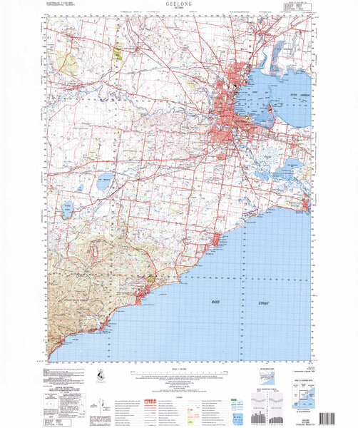 7721 Geelong 1:100k Topographic Map