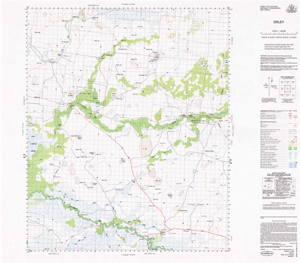 7729 Oxley 1:100k Topographic Map