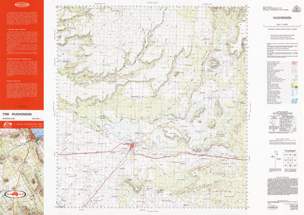 7756 Hughenden 1:100k Topographic Map