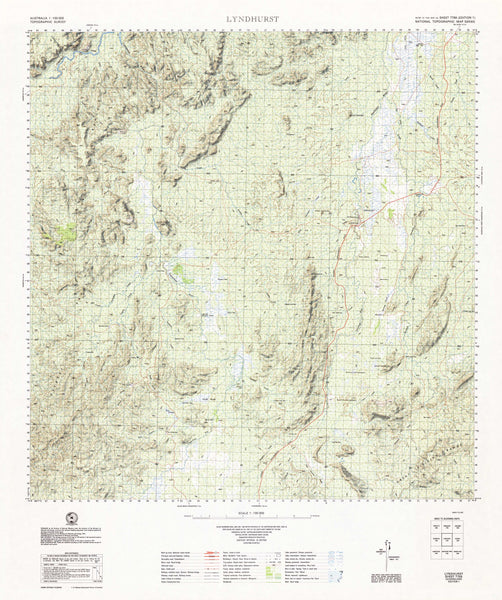 7759 Lyndhurst 1:100k Topographic Map