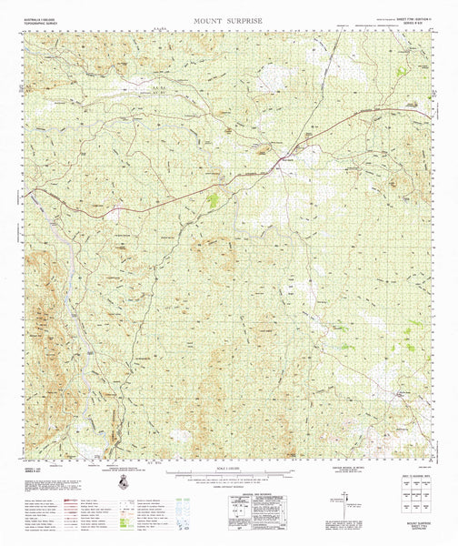 7761 Mount Surprise 1:100k Topographic Map