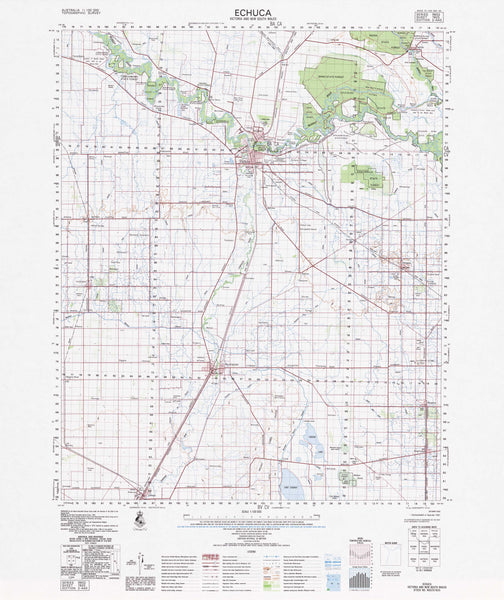 7825 Echuca 1:100k Topographic Map