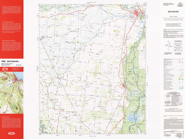 7826 Mathoura 1:100k Topographic Map