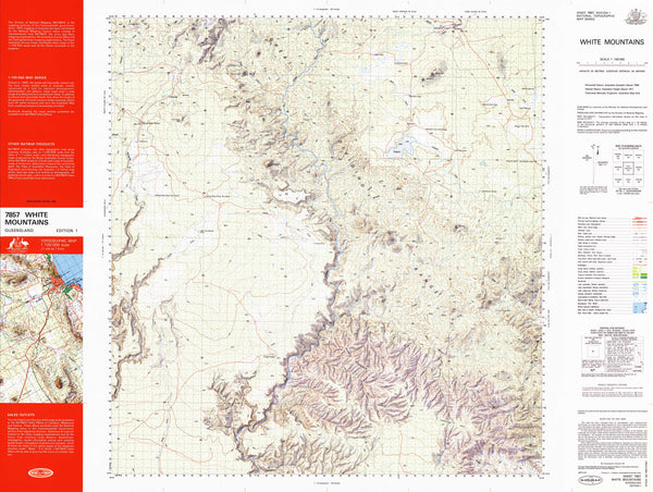 7857 White Mountains 1:100k Topographic Map