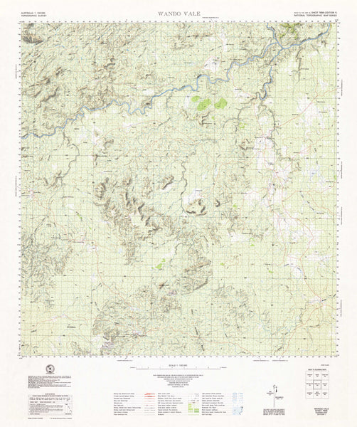 7858 Wando Vale 1:100k Topographic Map